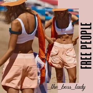 Free People shorts activewear Movement cotton terry cargo pockets Large